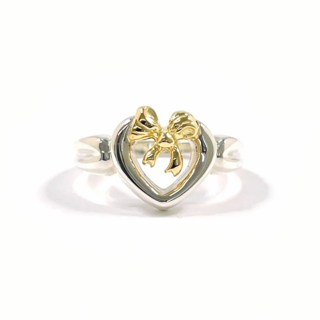 티파니앤코 하트 리본 반지 925 실버 18K 옐로우 골드 8.5mm - 중고명품 수선, 쇼핑, 판매 | 당신이 원하던 럭셔리를 지구  최저가로
