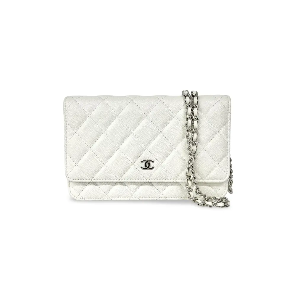 샤넬 클래식 체인 지갑(WOC) 화이트 캐비어 은장 - 중고명품 수선, 쇼핑, 판매 | 당신이 원하던 럭셔리를 지구 최저가로