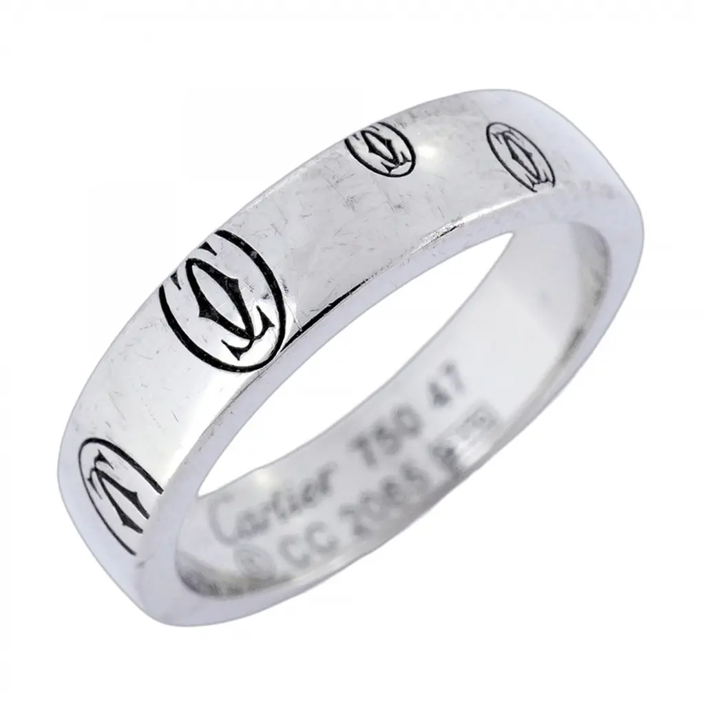까르띠에 해피 버스데이 18K 화이트 골드 반지 - 중고명품 수선, 쇼핑, 판매 | 당신이 원하던 럭셔리를 지구 최저가로