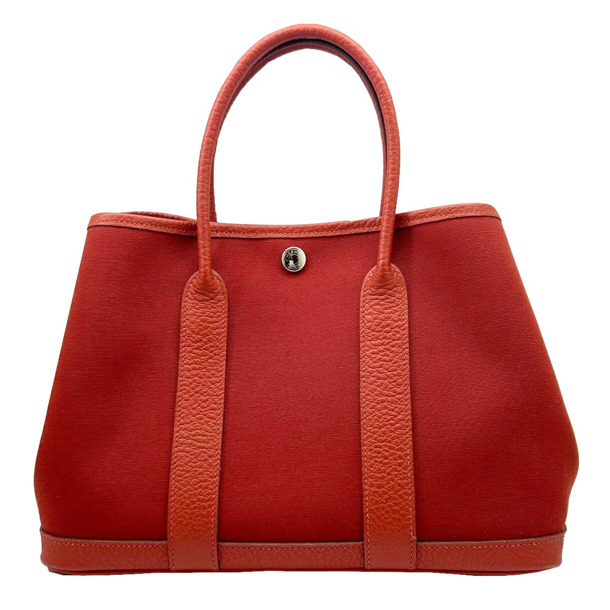 에르메스 가든 TPM 토일 캔버스 루즈 베네치안 더치스 로즈 익스트림 Z 스탬프 토트백